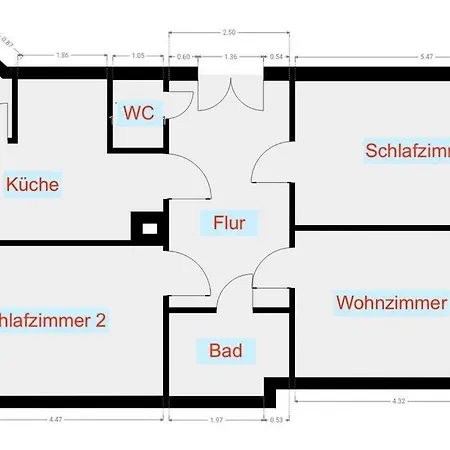 3-raum Wohnung, Fuer Monteure Apartament