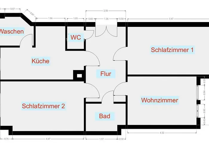 3-raum Wohnung, Fuer Monteure Lejlighed